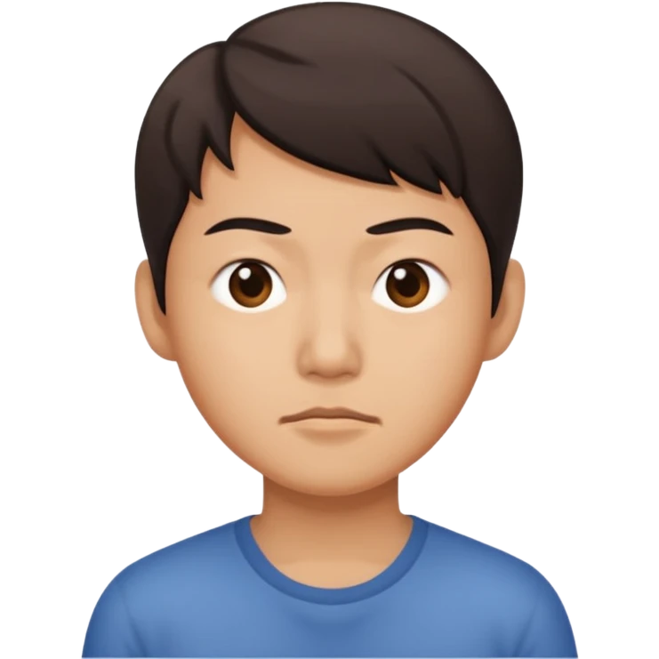 Asian person squinting emoji