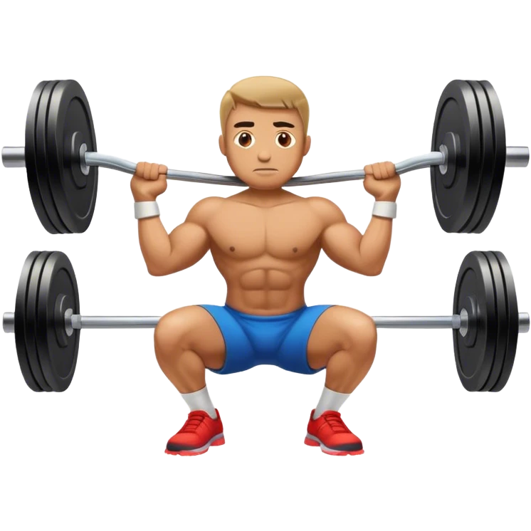 male barbell squat emoji