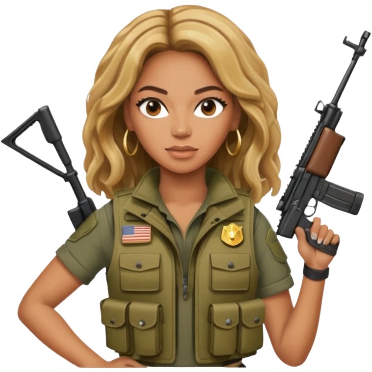 Beyonce shooting riffle  emoji
