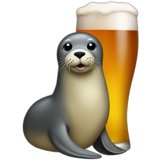 seal beer emoji