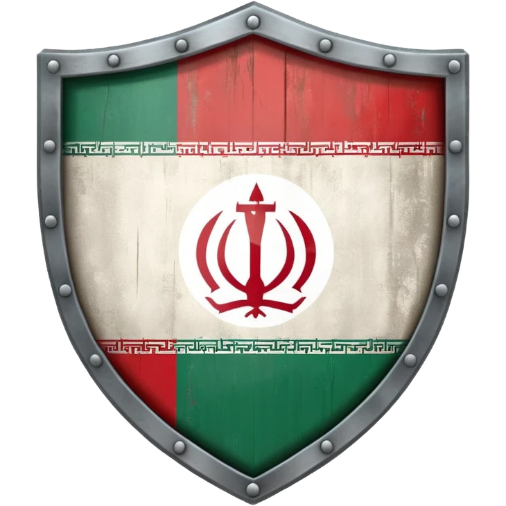 gray shield with the flag of Iran emoji