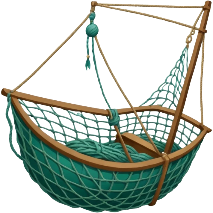 Apostle Peter's fishing net, biblical theme emoji