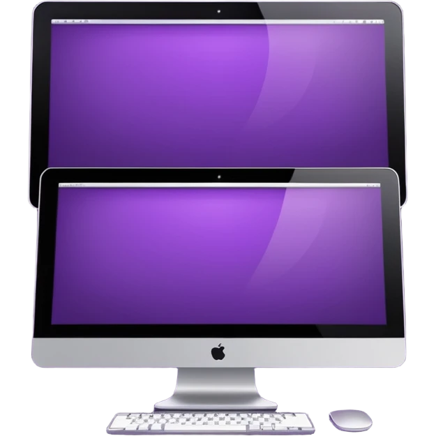 2 dark purple wide screen monitors emoji