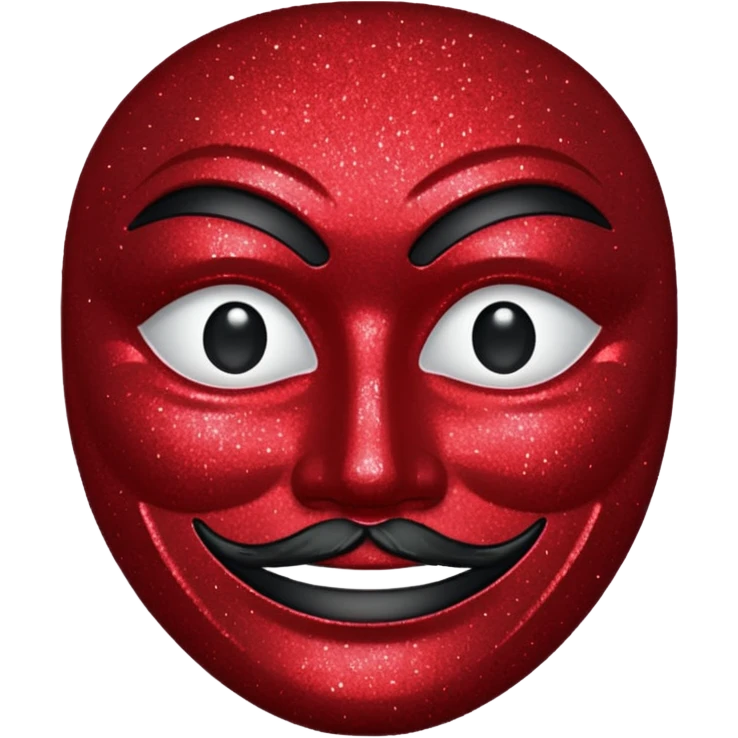 red glitter anonymous emoji