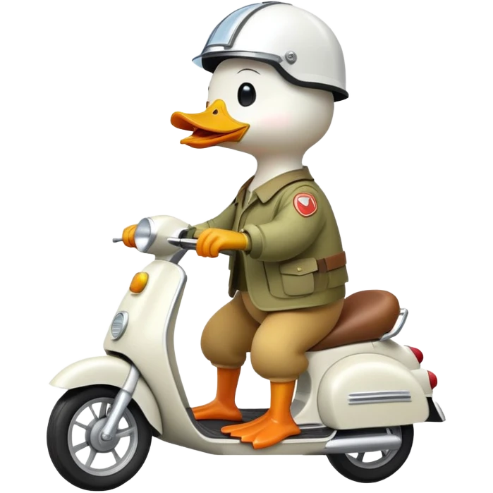 Duck on a moped emoji