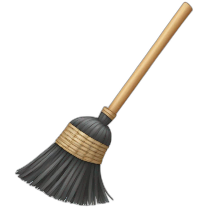 broom icon with white background emoji