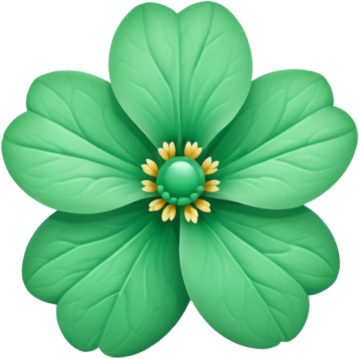 Mint and dark green blossom emoji