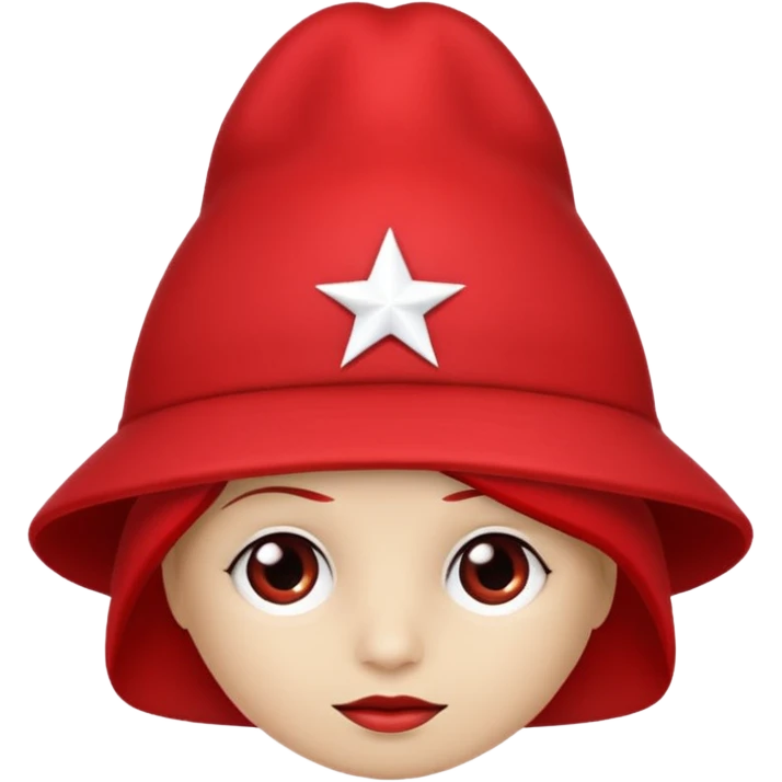 Red hat with no person in it that says "I AM IN A CULT" in white text emoji
