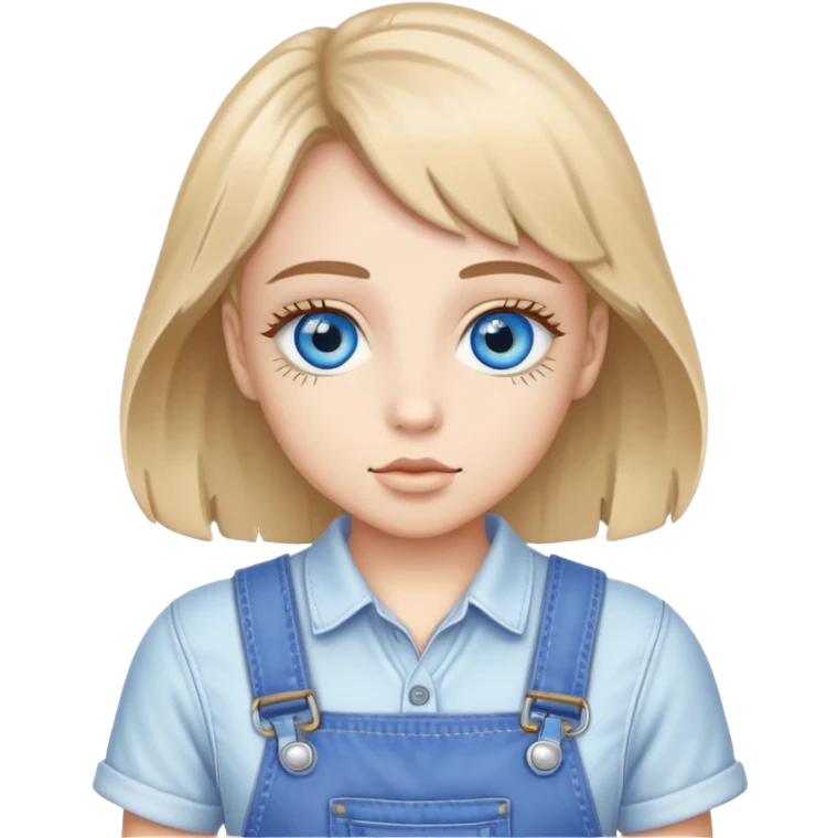 overalls with realistic blue eye in the center emoji