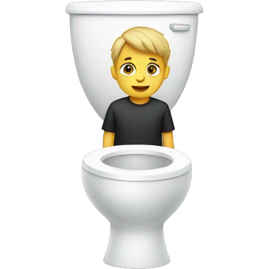 Boy with a toilet  emoji