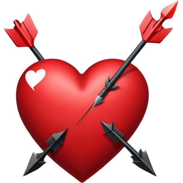 Black heart with arrow emoji