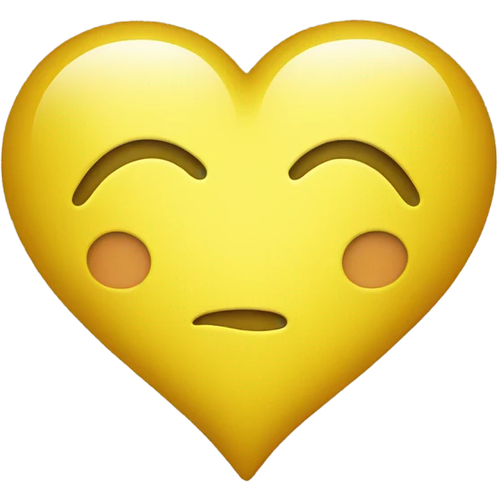 yellow glass heart emoji