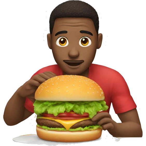 Jordan qui mange un burger  emoji