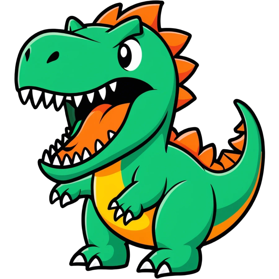 Dinosaurio enojado emoji