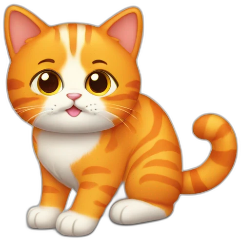 cute orange cat emoji
