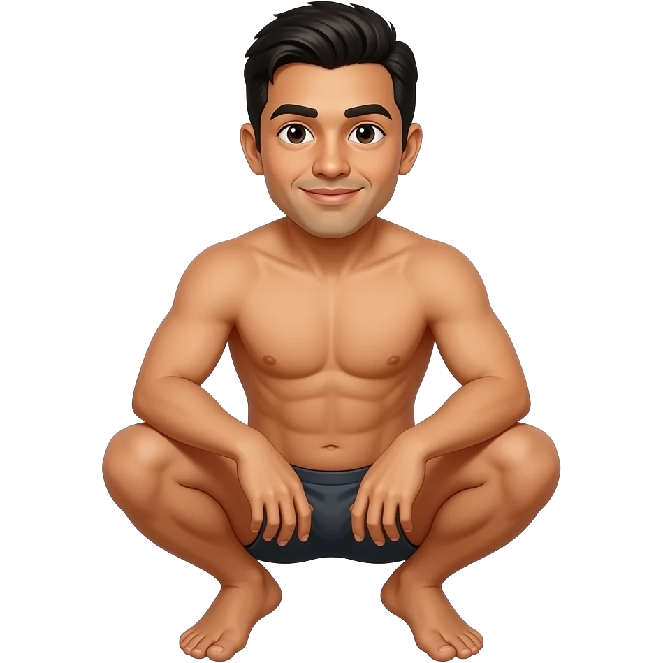 Mexican , crouching down naked emoji