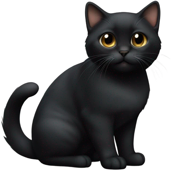 Black munchkin cat emoji