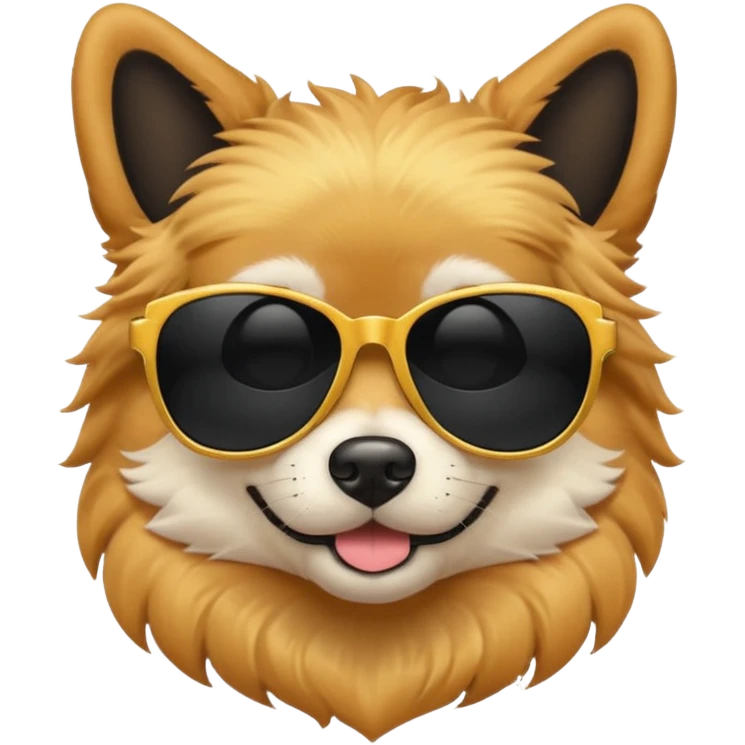 Un perro con gafas de sol negras emoji