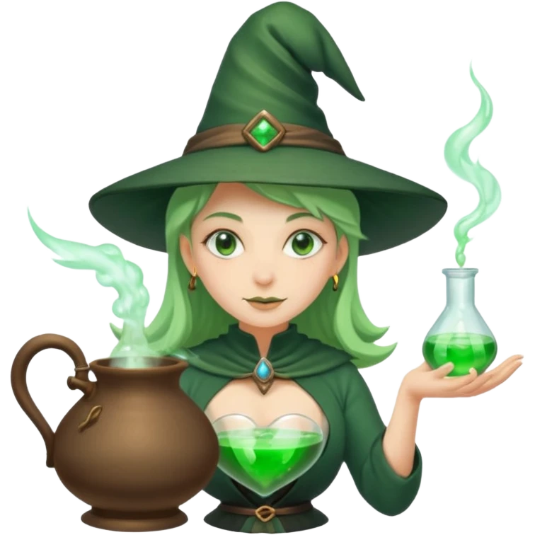 green witch cooking potion emoji
