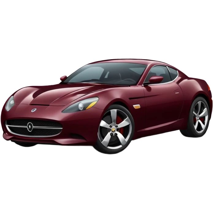 Car with classic look in maroon and black colour sports car look emoji