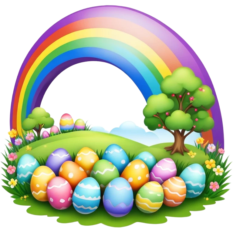 an easter rainbow landscaping  emoji
