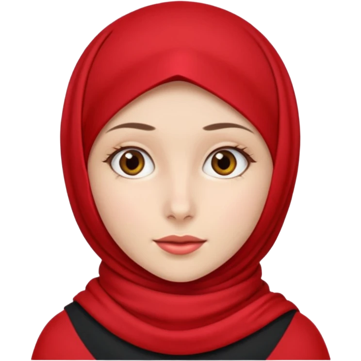 girl with red hijab emoji