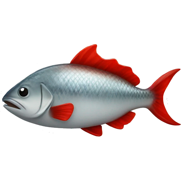 a fish with redhat emoji