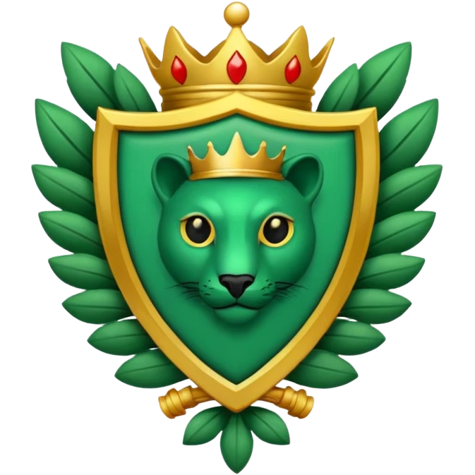 Escudo con grifón de color verde  emoji