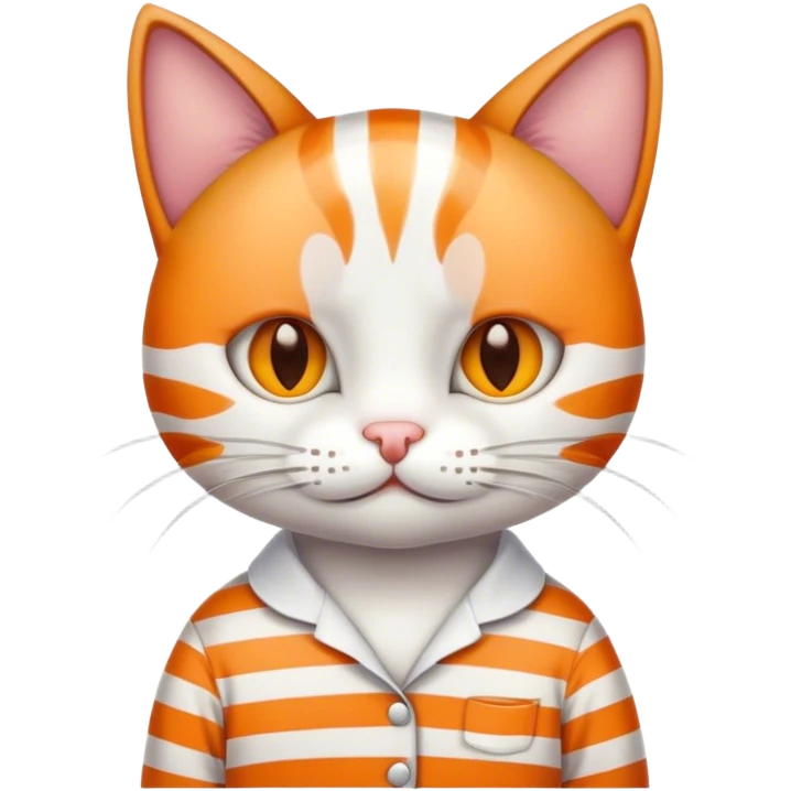 Cat in pajamas emoji