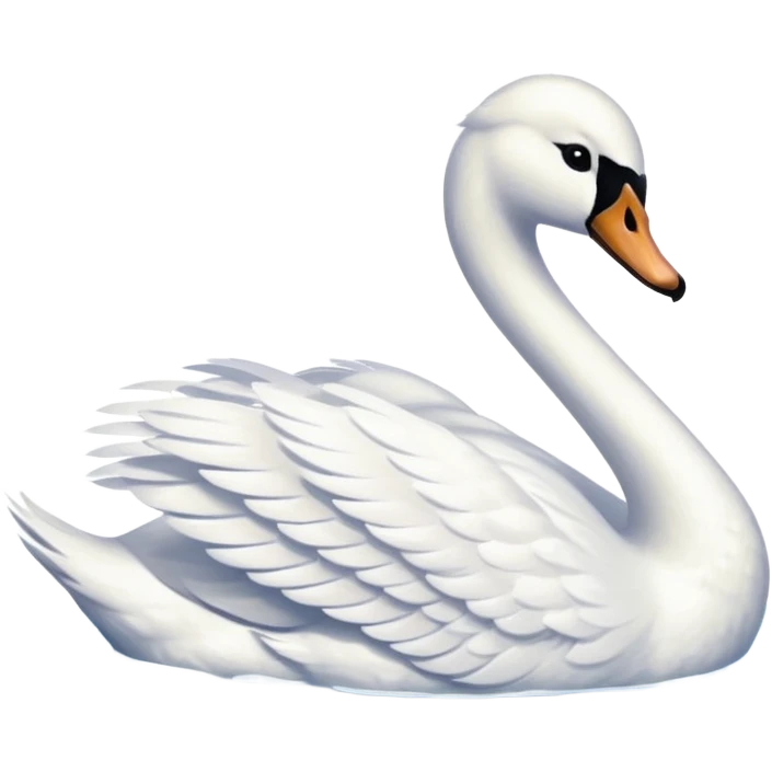Swan in water emoji