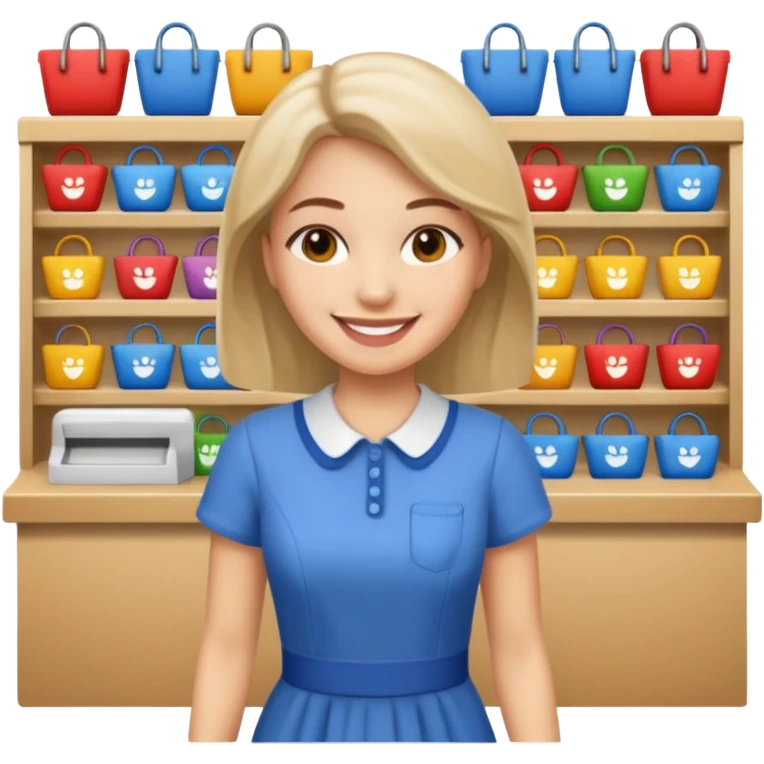 I Brought  one dress with shop worker emoji