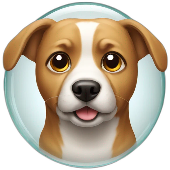 Dog with round glass emoji