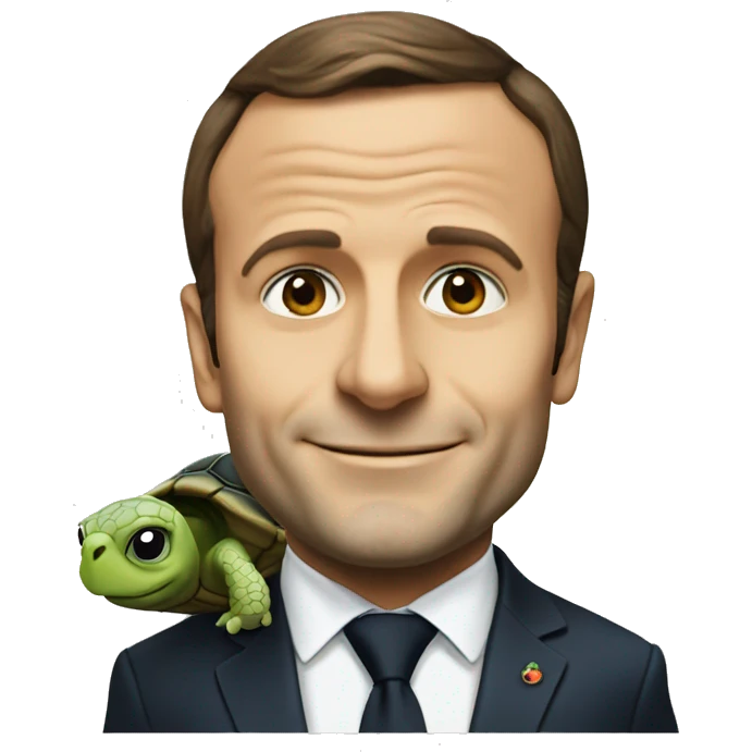 Macron as a turtle emoji