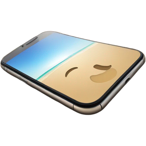 iPhone in beach emoji