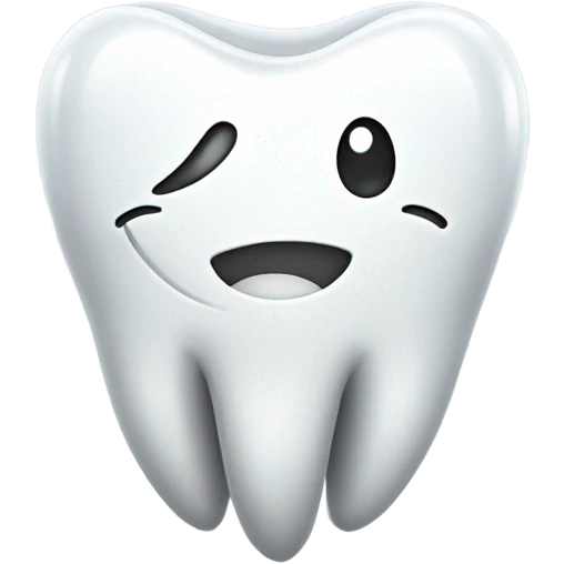 Tooth, smiling emoji