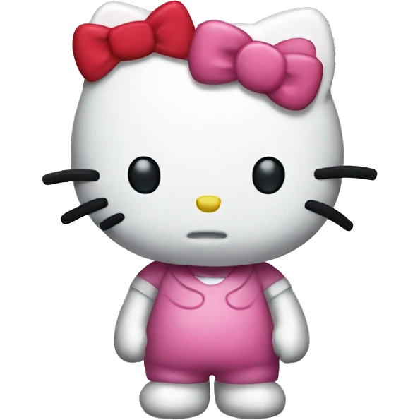 hello kitty with angry emoji