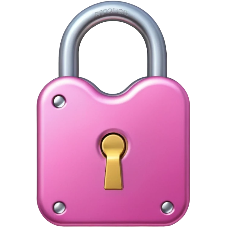 make a padlock. with girly pink tones. emoji