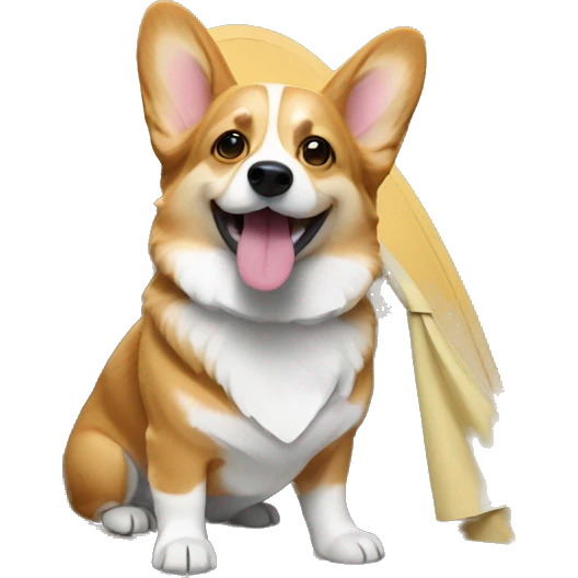 Corgi glamping emoji