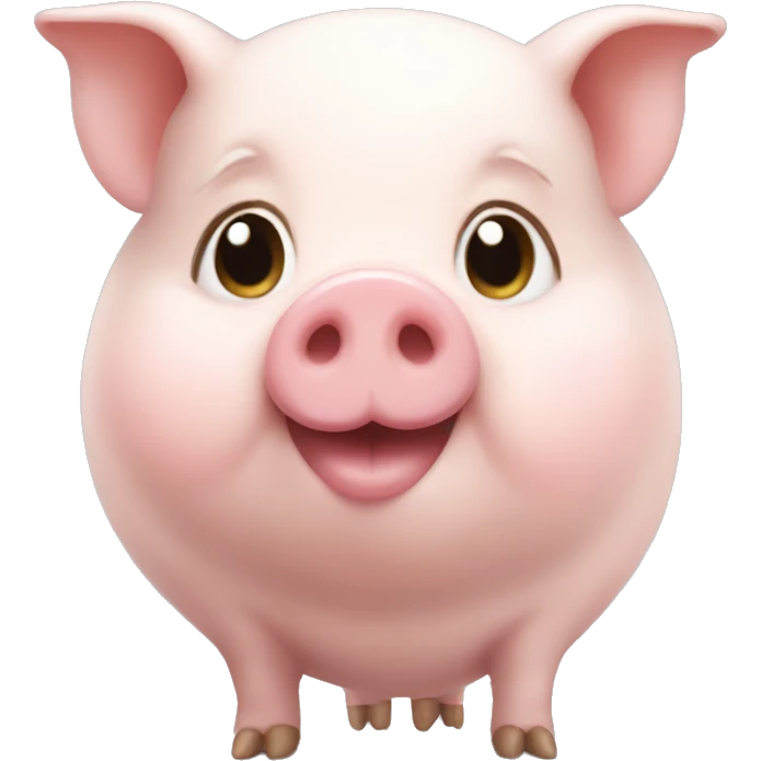 piggie with cute and big cheeks emoji
