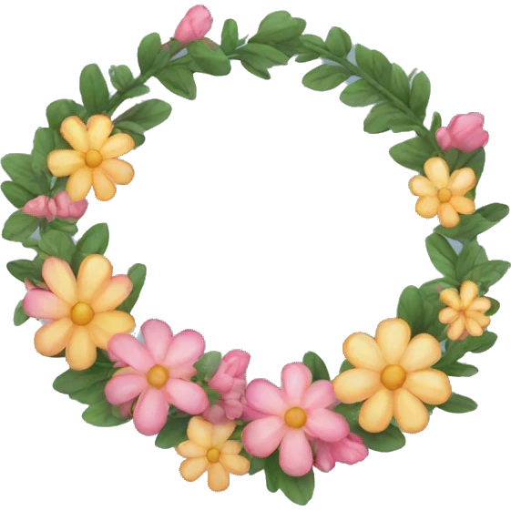 Garland with flowers  emoji