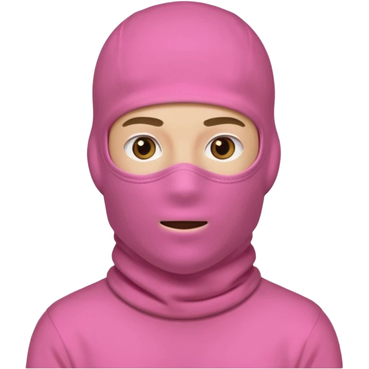 Pink Balaclava male emoji
