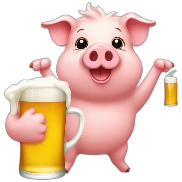Ginea-pig drink a beer emoji