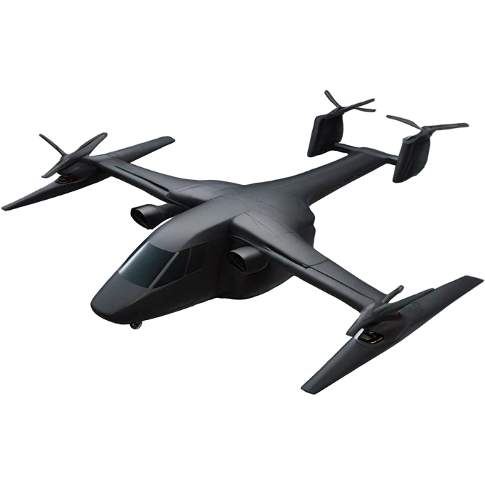 Black military evtol aircraft  emoji