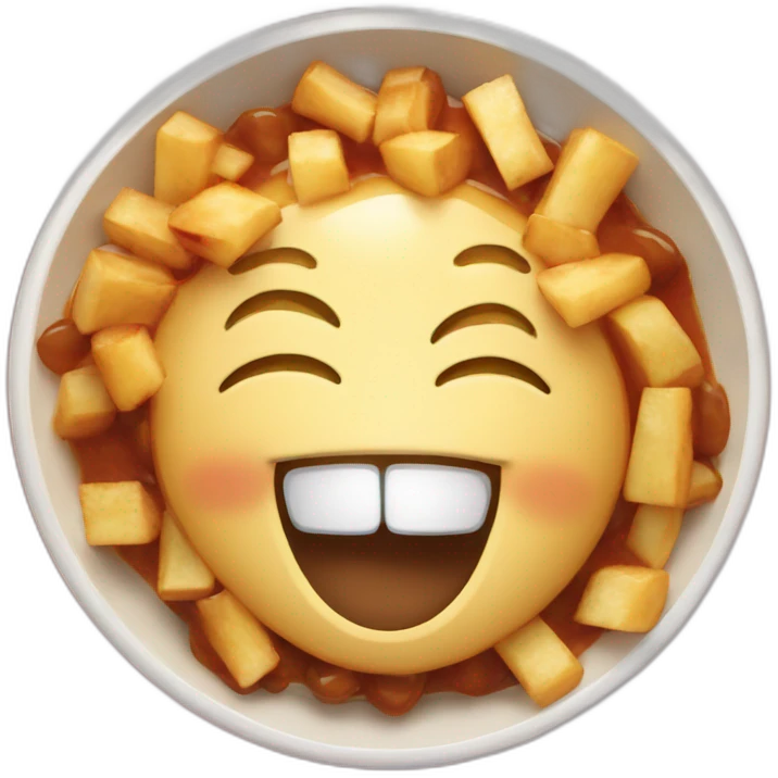 Poutine laughing emoji