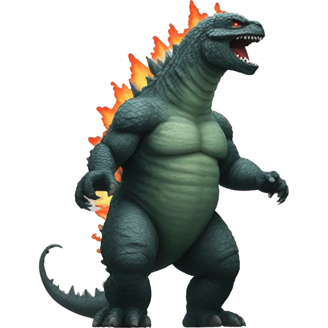 Godzilla Using breath emoji
