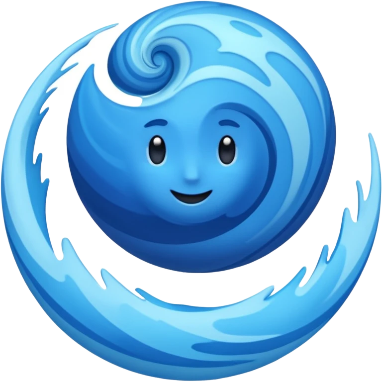 Can you make me an emoji of a blue planet? Without a face, an actual planet. I like swirls of different shades of blue but no clouds  emoji