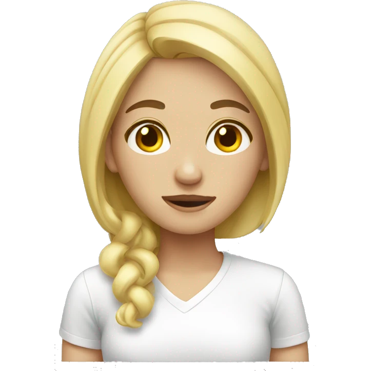 ill blonde girl  emoji
