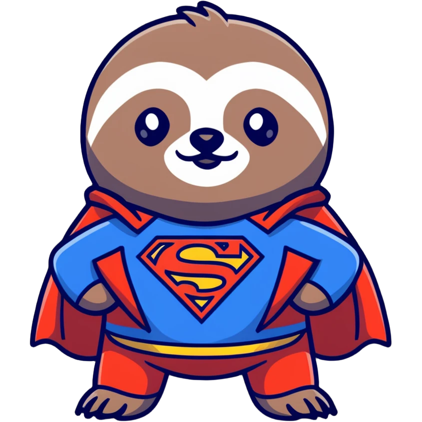 Sloth from The Goonies with Superman shirt emoji