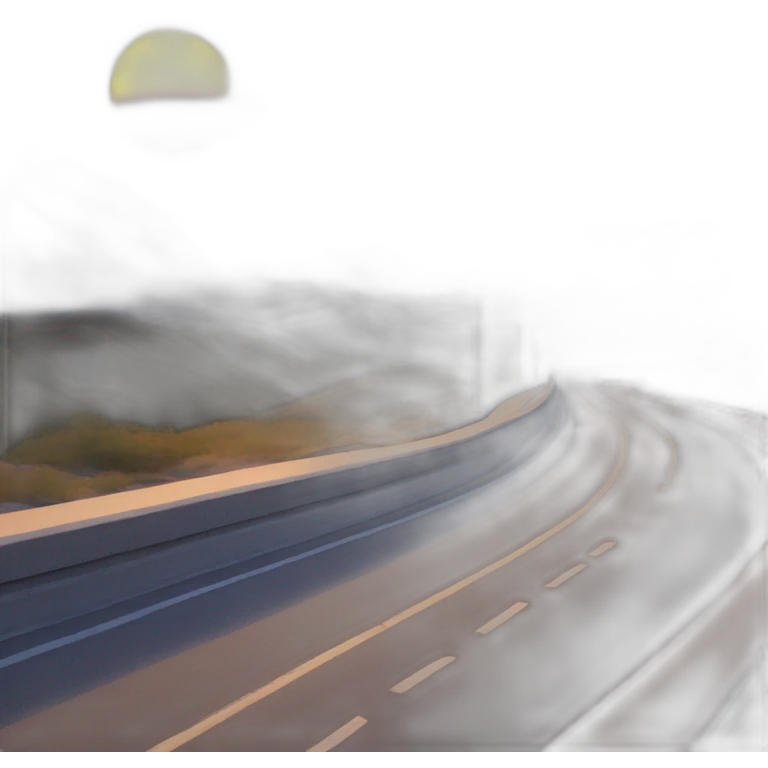 higway with a sunset emoji