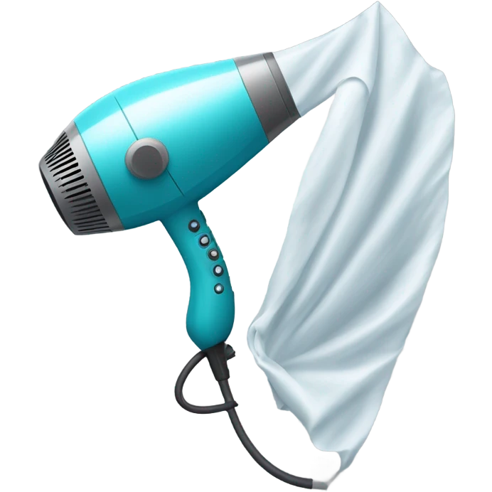 Man dries wet sail with hair dryer emoji
